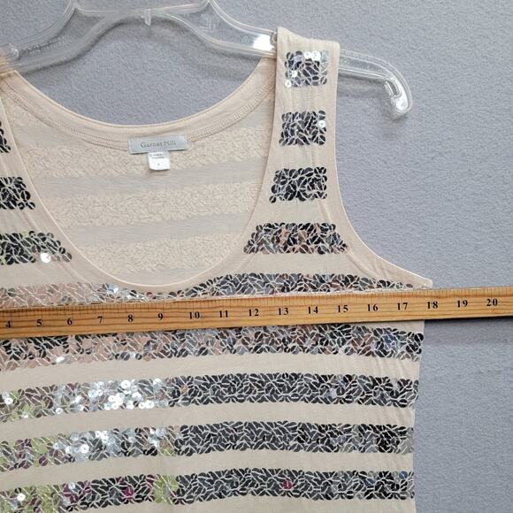 GARNET HILL SEQUINED TANK TOP, SIZE S - Picture 5 of 7